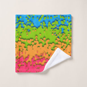 Groovy Retro Bubbly Trippy Funky Panromantic Pride Bath Towel Set