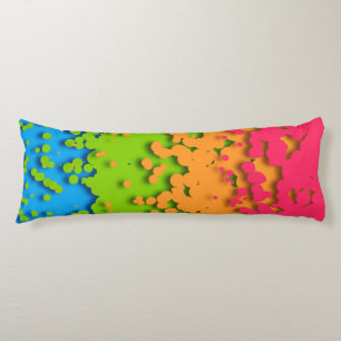 Groovy Retro Bubbly Trippy Funky Panromantic Pride Body Cushion