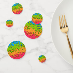 Groovy Retro Bubbly Trippy Funky Panromantic Pride Confetti