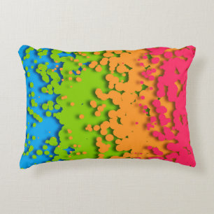 Groovy Retro Bubbly Trippy Funky Panromantic Pride Decorative Cushion