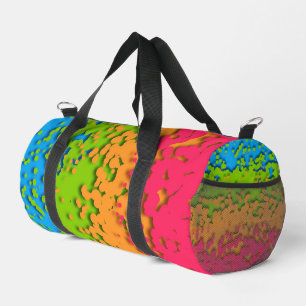 Groovy Retro Bubbly Trippy Funky Panromantic Pride Duffle Bag