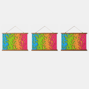 Groovy Retro Bubbly Trippy Funky Panromantic Pride Hanging Tapestry