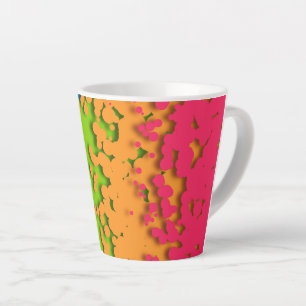 Groovy Retro Bubbly Trippy Funky Panromantic Pride Latte Mug