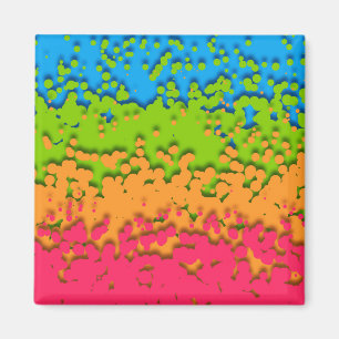 Groovy Retro Bubbly Trippy Funky Panromantic Pride Magnet