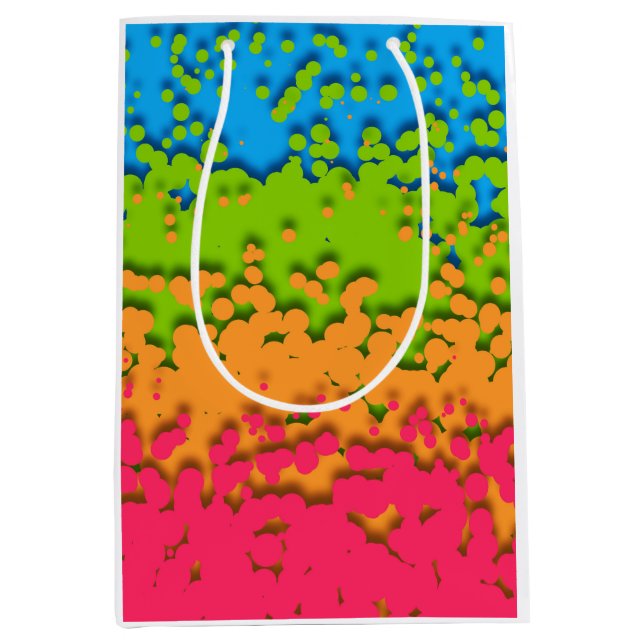 Groovy Retro Bubbly Trippy Funky Panromantic Pride Medium Gift Bag (Front)