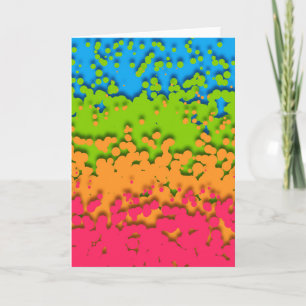 Groovy Retro Bubbly Trippy Funky Panromantic Pride Thank You Card