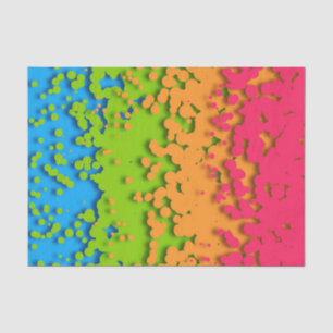 Groovy Retro Bubbly Trippy Funky Panromantic Pride Tissue Paper