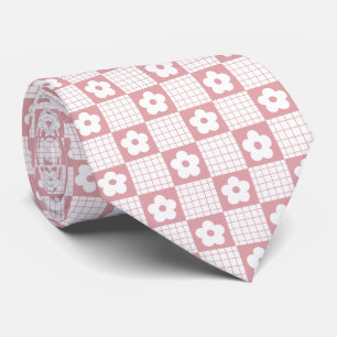 Groovy Retro Chequerboard, Y2K 90s  Tie