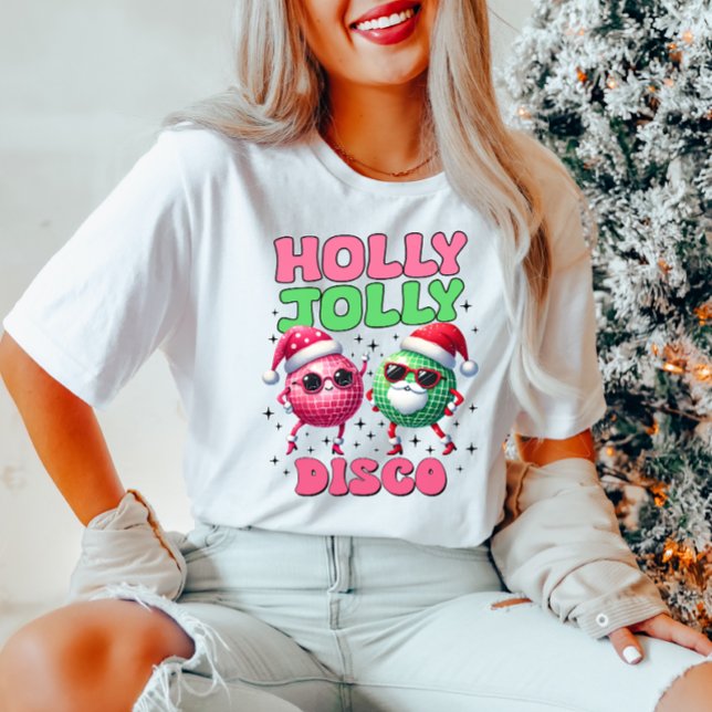 Groovy Retro Christmas Disco T-Shirt (Creator Uploaded)