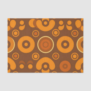 Groovy Retro Circles Abstract Pattern 1970s Tissue Paper