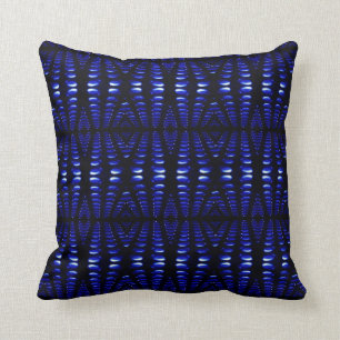 Groovy Retro Cobalt Blue Lava Bubbles pillow