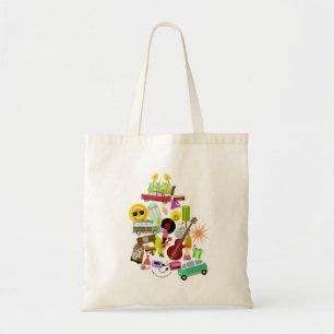 Groovy Retro Collage Fun Art Style Tote Bag