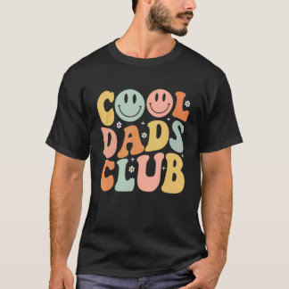 Groovy Retro Cool Dads Club Dad Smile Happy Face F T-Shirt
