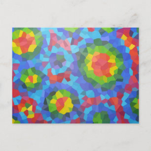 Groovy Retro Crystallised Circles Postcard