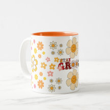 Groovy Retro Daisy Flowers Pattern Boho Floral