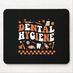 Groovy Retro Dental Hygiene Hygienist Dentist Fall Mouse Mat