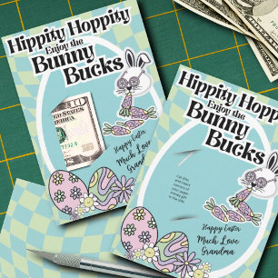 Groovy Retro Easter Card Money Holder