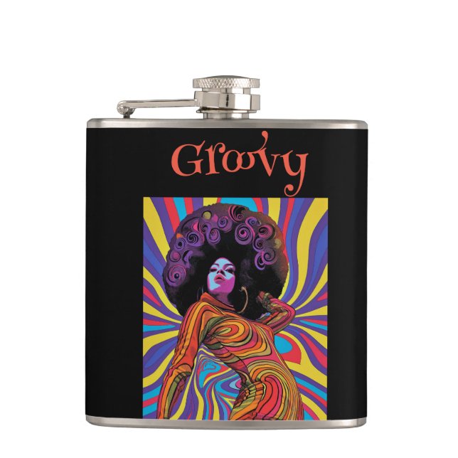 Groovy Retro Flask (Front)