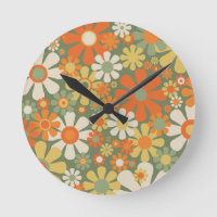 Groovy Retro Floral 60s 70s Flowers