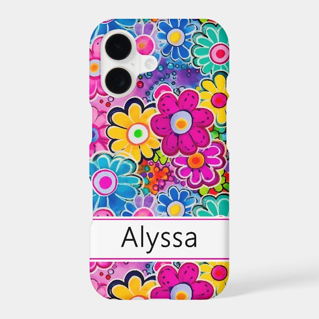 Groovy Retro Floral Personalised (Back)