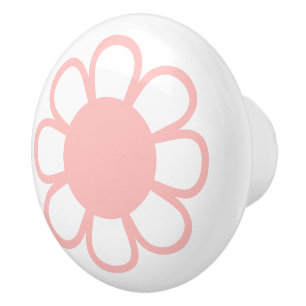Groovy Retro Flower Cheerful 60s 70s Aesthetic Ceramic Knob
