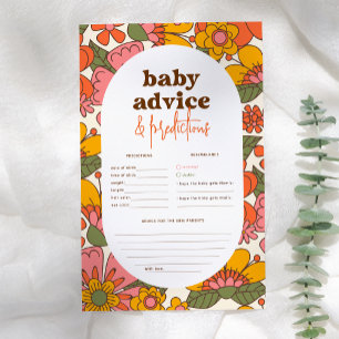 Groovy Retro Flowers Baby Advice & Predictions