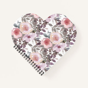 Groovy Retro Flowers Vintage 70s 60s Floral pink Notebook