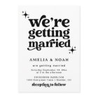 Groovy Retro Font Wedding Invitation