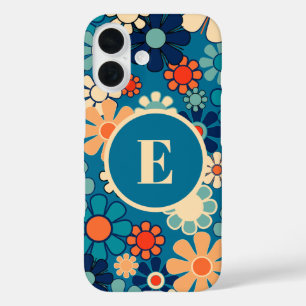 Groovy Retro Garden Floral 60s 70s Personalised iPhone 16 Case