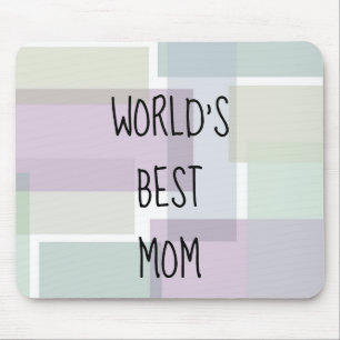 Groovy Retro Green Dusty Blue Floral Mouse Mat