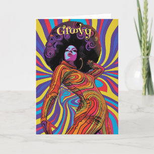 Groovy Retro Greeting Card