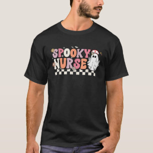 Groovy Retro Halloween Costume Spooky Nurse ER ICU T-Shirt