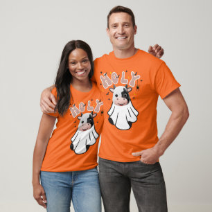 Groovy Retro Halloween "Holy Cow" T-Shirt
