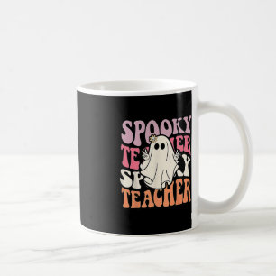 Groovy Retro Halloween Spooky Teacher Trick Or Tea Coffee Mug