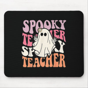 Groovy Retro Halloween Spooky Teacher Trick Or Tea Mouse Mat