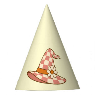 Groovy Retro Halloween Witch Hat Party Hats