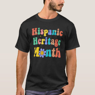 Groovy Retro Hispanic Heritage Month Latino Womens T-Shirt