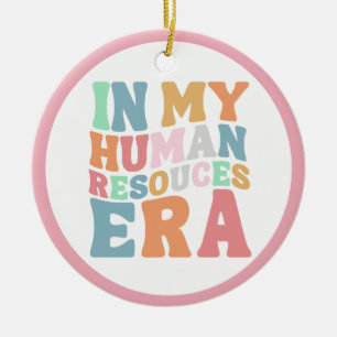 Groovy Retro Human Resources Era Professional Gift Ceramic Tree Decoration
