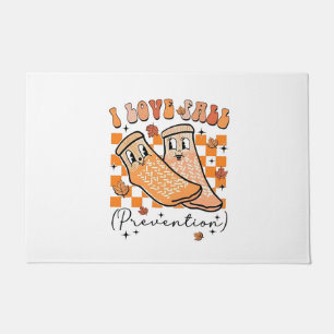 Groovy Retro I Love Fall Prevention Funny Doormat