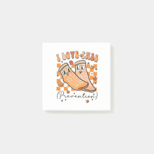 Groovy Retro I Love Fall Prevention Funny  Post-it Notes