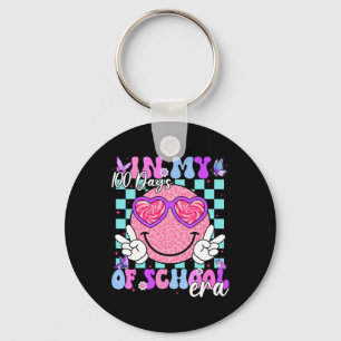 Groovy Retro In My 100 Days Of School Era Smile Fa Key Ring
