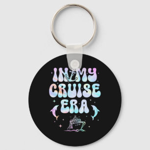 Groovy Retro In My Cruise Era Family Vacation Crui Key Ring