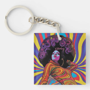 Groovy Retro Keychain