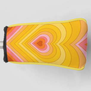 Groovy Retro Layered Heart Golf Head Cover