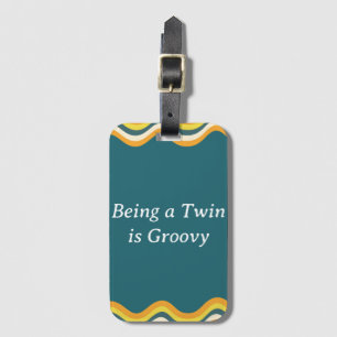 Groovy Retro Luggage Tag