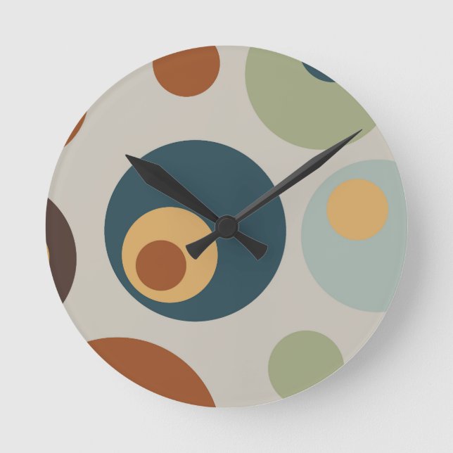 Groovy Retro Mid Century Wall Clock (Front)
