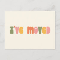 Groovy Retro Minimalist I Moved New Home Address