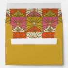 Groovy Retro Orange Botanical Bridal Shower Yellow
