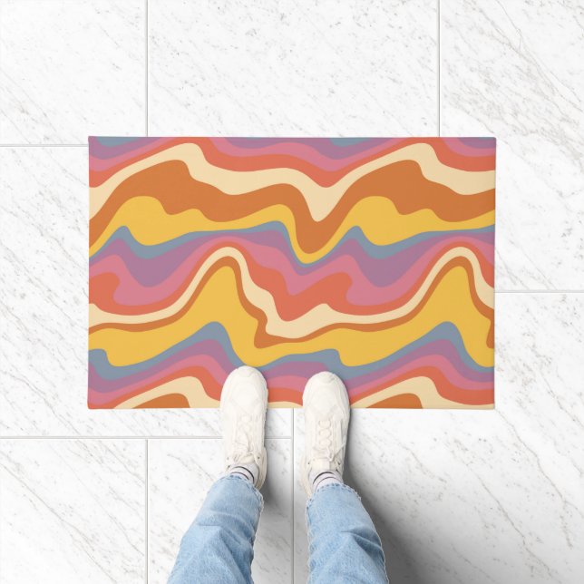 Groovy Retro Pattern Doormat (Indoor)