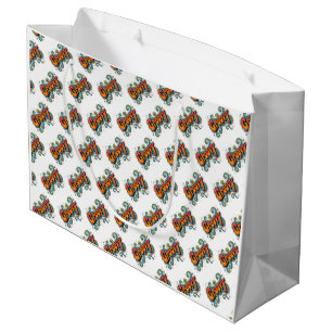 Groovy Retro Psychedelic 70s Funky Hippie Art Large Gift Bag